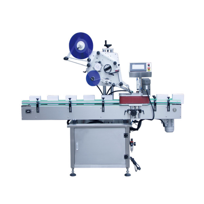 සිරස් වර්ගයේ ස්වයංක්රීය වටකුරු බහාලුම් ලේබල් කිරීමේ යන්ත්රය